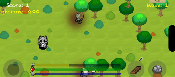 Defend Our Forest gameplay showing forest creatures fighting zombies